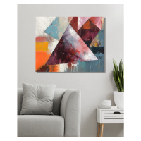 Obrazy na stěnu - Abstrakce geometrické tvary Rozměr: 80x100 cm, Rámování: vypnuté plátno na rám