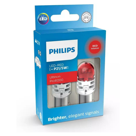 Philips LED P21/5W 12V 2.5/0.5W Ultinon Pro6000 SI Red Intense 2ks 11499RU60X2