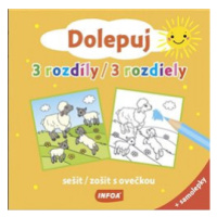 Dolepuj 3 rozdíly - sešit s ovečkou + samolepky