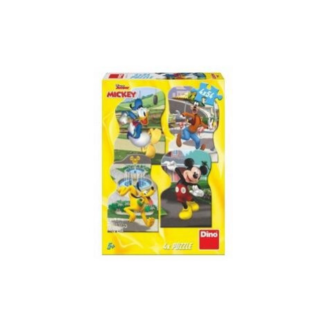 Puzzle Mickey ve městě 4x54 dílků v krabici