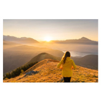 Fotografie Woman gazing at Lake Como and, Francesco Vaninetti Photo, 40 × 26.7 cm