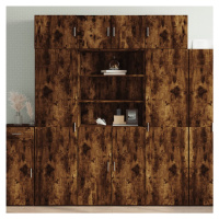 vidaXL Skříň highboard kouřový dub 80 x 42,5 x 185 cm kompozitní dřevo