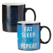 Měnící hrnek Playstation - Eat Sleep Repeat, 0,3 l