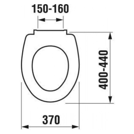 Jika WC sedátko Zeta termoplastové, H8932710000001, plastové úchyty