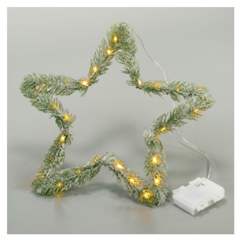 Nexos 92050 Vánoční dekorace hvězda, 40 cm, 30 LED, teple bílá