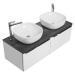 ArtCom Koupelnová skříňka s umyvadlem a deskou LEONARDO White DU120/1 | 120 cm