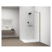 Polysan ESCA GOLD MATT jednodílná sprchová zástěna k instalaci ke stěně, sklo čiré, 1500 mm