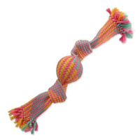 Přetahovadlo DOG FANTASY míč barevné vzor č.1 - 2 knoty 33 cm