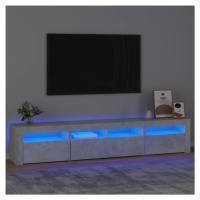 vidaXL TV skříňka s LED osvětlením betonově šedá 210x35x40 cm