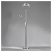 FISCHER & HONSEL Stojací lampa Davos LED, barva niklu, výška 180 cm, 2 světla, CCT