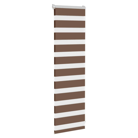 vidaXL Zebra roleta hnědá 40x100 cm šířka látky 35,9 cm polyester