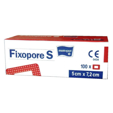 MATOPAT Fixopore S sterilní náplast 5x7,2 cm 100 kusů