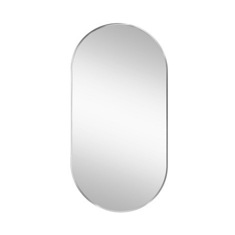 Nástěnné zrcadlo Josie 50x100 cm, stříbrné oválné Asko