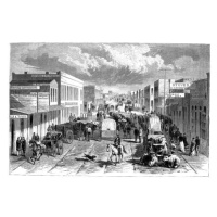 Umělecký tisk Engraving of town Denver Colorado in, Grafissimo, (40 x 26.7 cm)