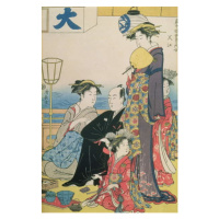 Obrazová reprodukce Women of the Gay Quarters, Torii Kiyonaga, 26.7 × 40 cm