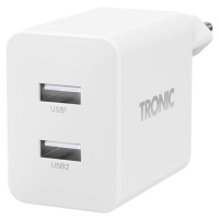 Tronic® Duální nabíječka Usb-A , 30 W (bílá)