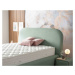 Čalouněná postel SHINY NEW s matrací - světle zelená 180 × 200 cm