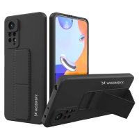 Wozinsky Kickstand Case silikonové pouzdro se stojánkem pro Xiaomi Redmi Note 11 Pro černé