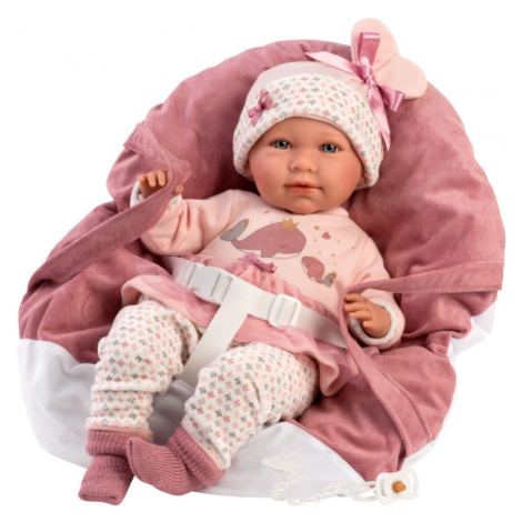 Llorens NEW BORN realistická panenka miminko se zvuky a měkkým látkovým tělem 42 cm