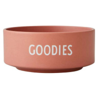 Tmavě růžová porcelánová miska Design Letters Goodies, ø 12 cm