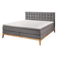 SUN GARDEN Kontinentální postel Westwood BX2290, včetně topperu, 180 × 200 cm tmavě šedá