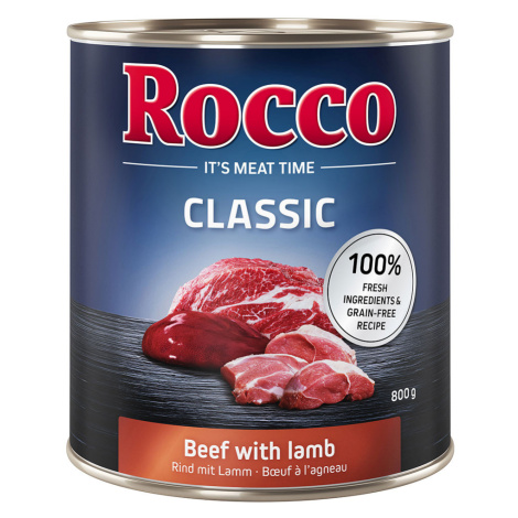 Rocco Classic Mix 24 x 800 g - hovězí s jehněčím