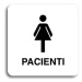 Accept Piktogram "pacienti III" (80 × 80 mm) (bílá tabulka - černý tisk bez rámečku)