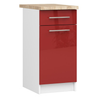 Ak furniture Kuchyňská skříňka Olivie S 40 cm 1D 1S bílo-červená