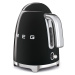 Smeg KLF03BLEU rychlovarná konvice, 1, 7 l, (7 šálků), 2400 W, styl 50. let, černá