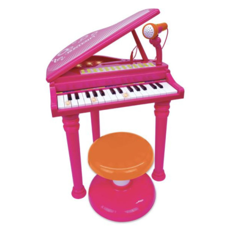 Bontempi Dětské elektronické Grand piano se židlí a mikrofonem GIRL