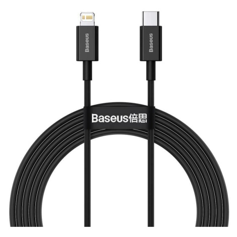 Rychlonabíjecí datový kabel Baseus Tungsten Gold PD 20W 2m USB-C na Lightning černý