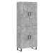 vidaXL Skříň highboard betonově šedá 69,5x34x180 cm kompozitní dřevo