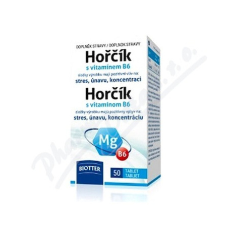 Biotter Hořčík 125mg s vitamínem B6 tbl.50