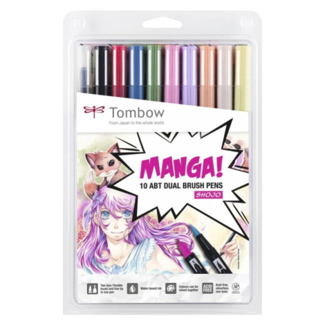 Tombow Oboustranný štětcový fix ABT - Manga Shojo 10 ks