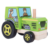 Bigjigs Toys Dřevěný nasazovací traktor TRACTOR