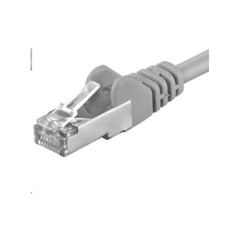 PREMIUMCORD Patch kabel CAT6a S-FTP, RJ45-RJ45, AWG 26/7 15m šedá
