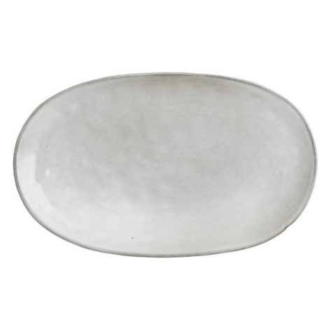 Talíř oválný kameninový TABO šedý 35,5cm