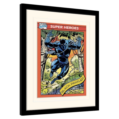 Obraz na zeď - Marvel Comics - Black Panther Trading Card, 34.3 × 44.5 cm Pyramid