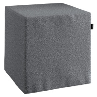 Dekoria Sedák Cube - kostka pevná 40x40x40, tmavě šedý melanž, 40 x 40 x 40 cm, Amsterdam, 704-4