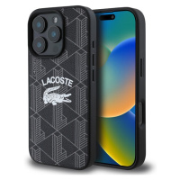 Lacoste Blend Monogram MagSafe kryt pro iPhone 16 Pro černý