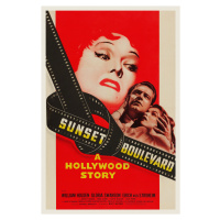 Obrazová reprodukce Sunset Boulevard (Vintage Cinema / Retro Movie Theatre Poster / Iconic Film 