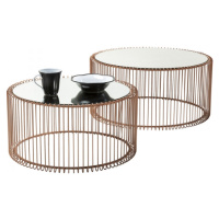 KARE Design Konferenční stolek Wire Copper (2/Set)