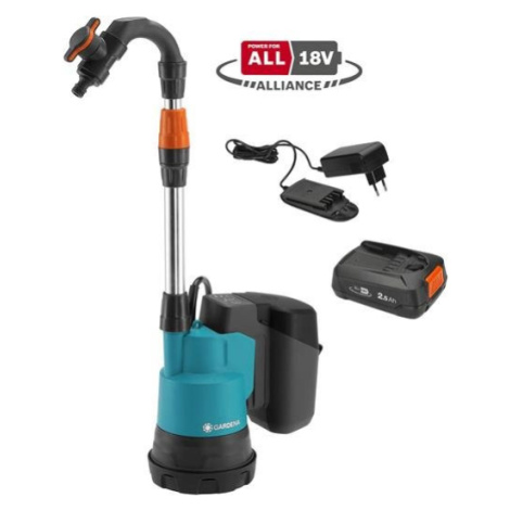 GARDENA Akumulátorové čerpadlo ponorné tlakové (sud) 2000/2 18V P4A - set