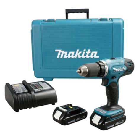 Makita Nářadí - 18V AKU vrtací šroubovák s příklepem, 2x aku 1,5 Ah LXT, nabíječka DHP453SYE