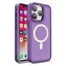 Magnetické pouzdro s MagSafe Color Matte Case pro iPhone 15 - fialové