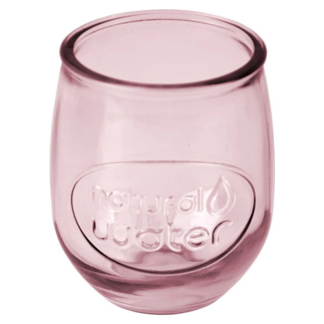 Růžová sklenice z recyklovaného skla Ego Dekor Water, 0,4 l