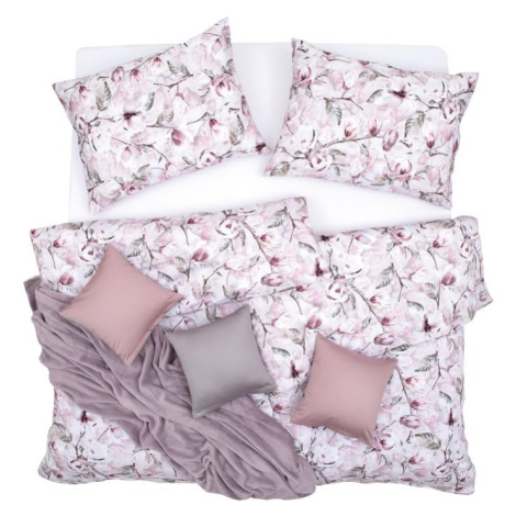 SCANquilt povlečení SATÉN DESIGN magnolie pudrová 140 x 200/70 x 90 cm