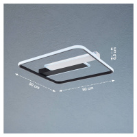 FISCHER & HONSEL LED stropní světlo Blithe, 50x50cm, rám