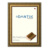 DANTIK rámeček 29,7 × 42, METAL AU prohlý velký plexi čiré