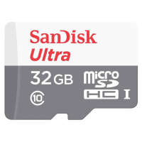 SanDisk MicroSDXC karta 32GB Ultra + adaptér SDSQUNR-032G-GN3MA
